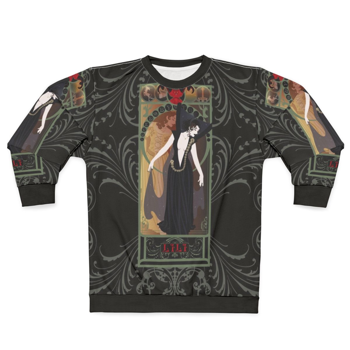 Dark Lili Nouveau Legend Sweatshirt featuring a princess design in a nostalgic cult classic style