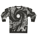 Dark Moon Rain and Trees Sweatshirt with Spiral Mangekyou Sharingan Design