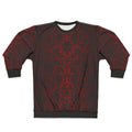 Dark red and black damask pattern sweatshirt