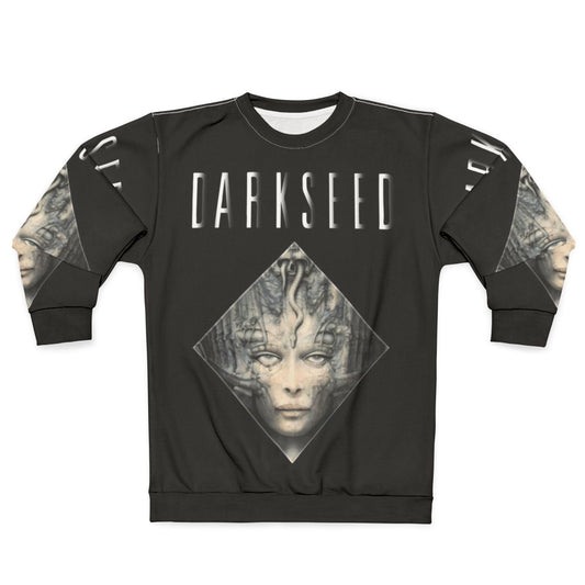 Dark Seed Retro Gaming Biomechanical Horror Sweatshirt
