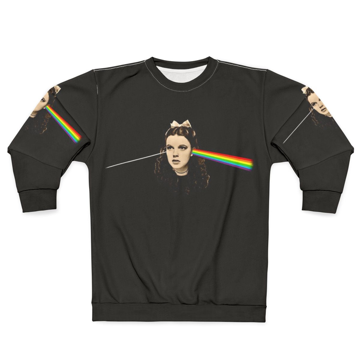 Dark Side of the Rainbow Sweatshirt featuring Wizard of Oz characters and Pink Floyd logo