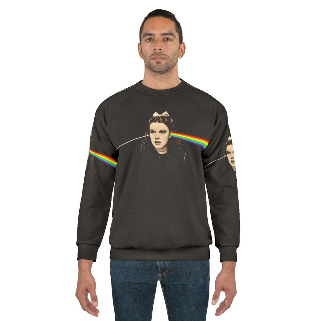 Dark Side of the Rainbow Sweatshirt featuring Wizard of Oz characters and Pink Floyd logo