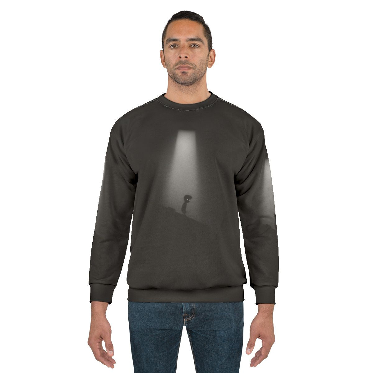 Dark The Light Gaming Sweatshirt with Occult Digital Artwork