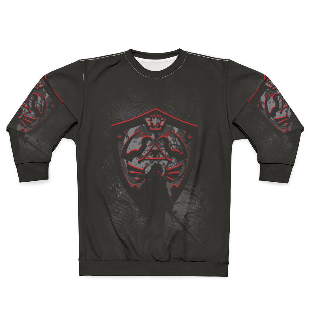 Retro 'Dark Times' gaming sweatshirt with fantasy inspired design