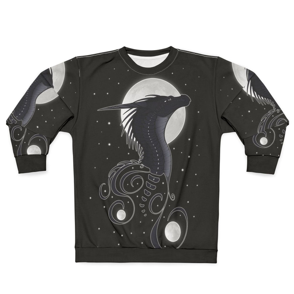 Wings of Fire Darkstalker Sweatshirt featuring dragon, nightwing, and icewing designs