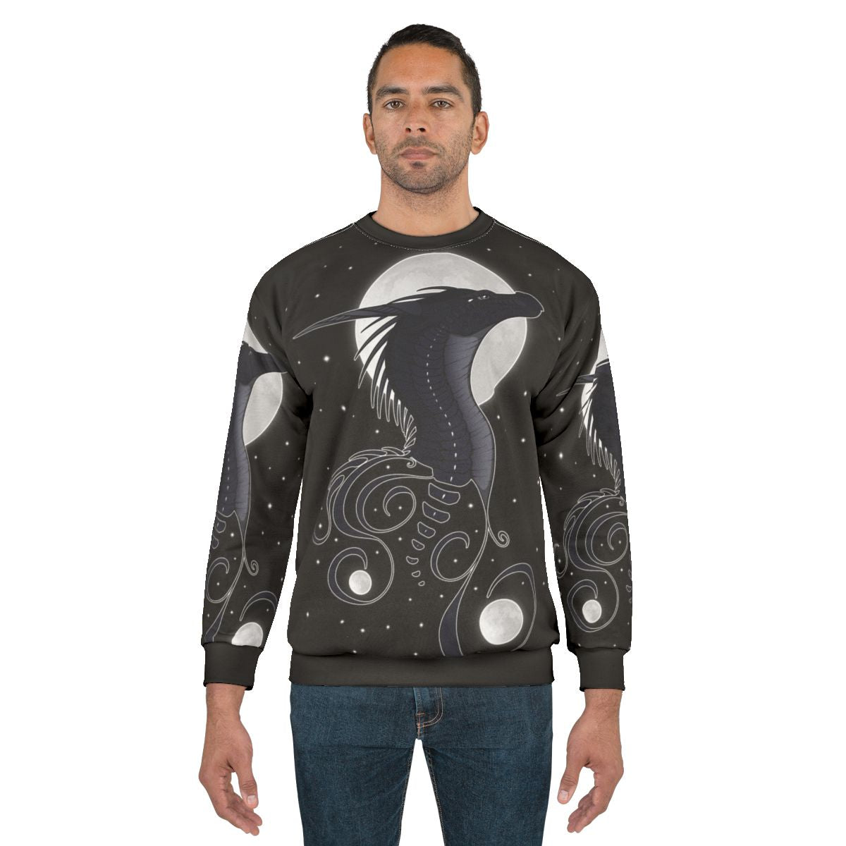 Wings of Fire Darkstalker Sweatshirt featuring dragon, nightwing, and icewing designs