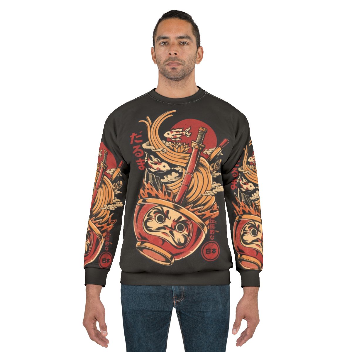 Daruma Ramen Japanese Art Spiritual Sweatshirt
