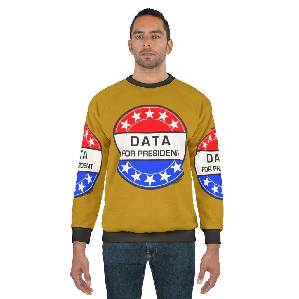 Data sci-fi sweatshirt for president - retro space theme