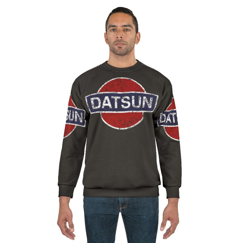 Datsun vintage car sweatshirt with retro logo
