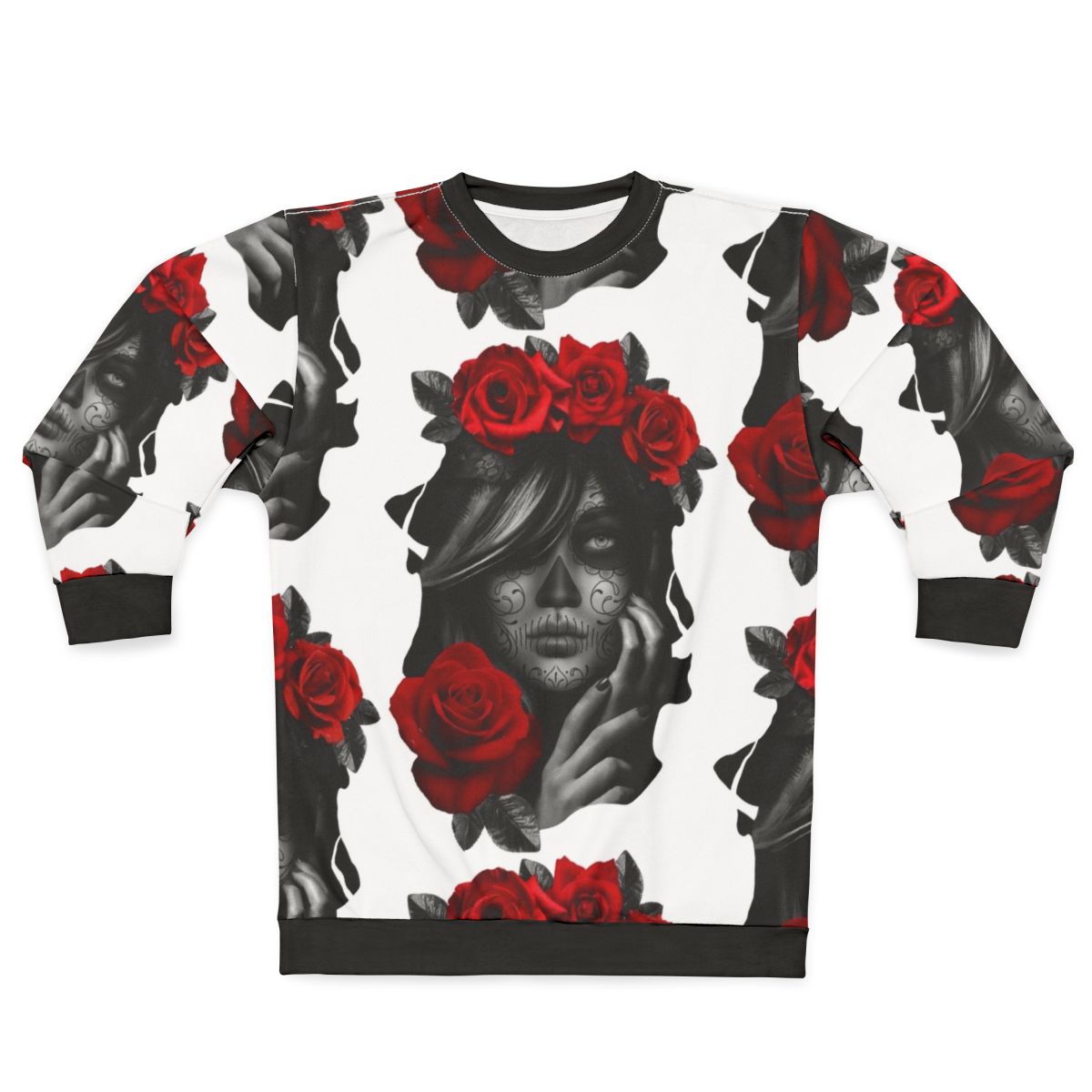 Women's Day of the Dead Sugar Skull Gothic Sweatshirt