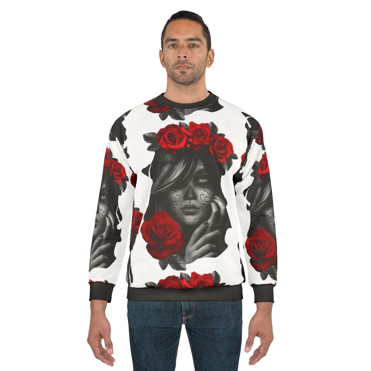 Women's Day of the Dead Sugar Skull Gothic Sweatshirt