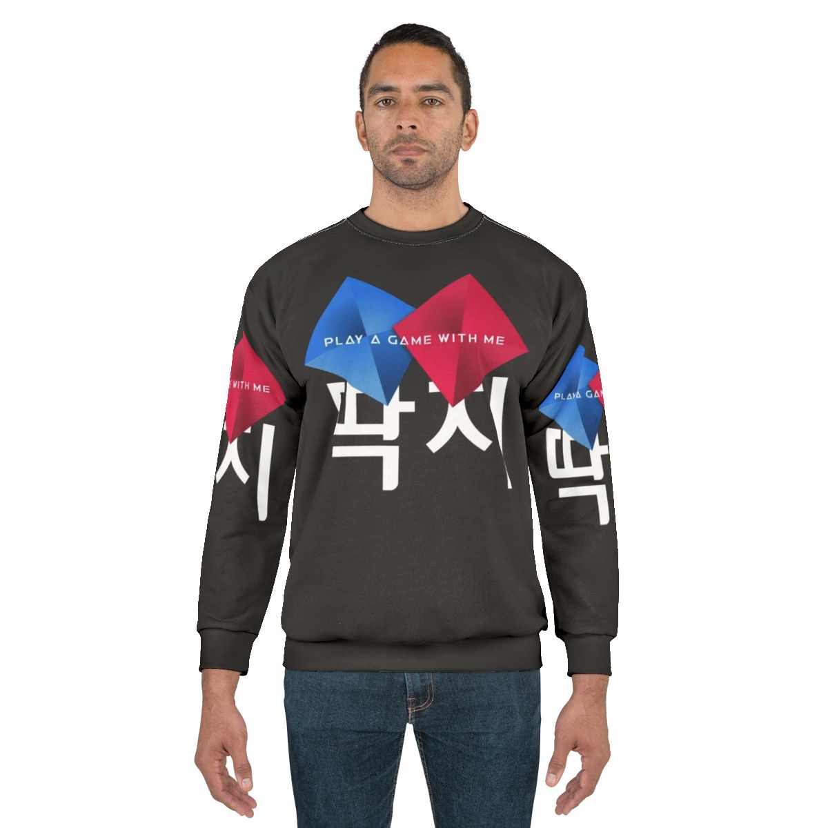 Ddakji Squid Game Sweatshirt with minimalist shapes design
