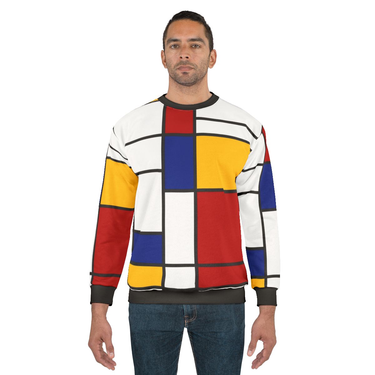 Mondrian inspired De Stijl graphic sweatshirt