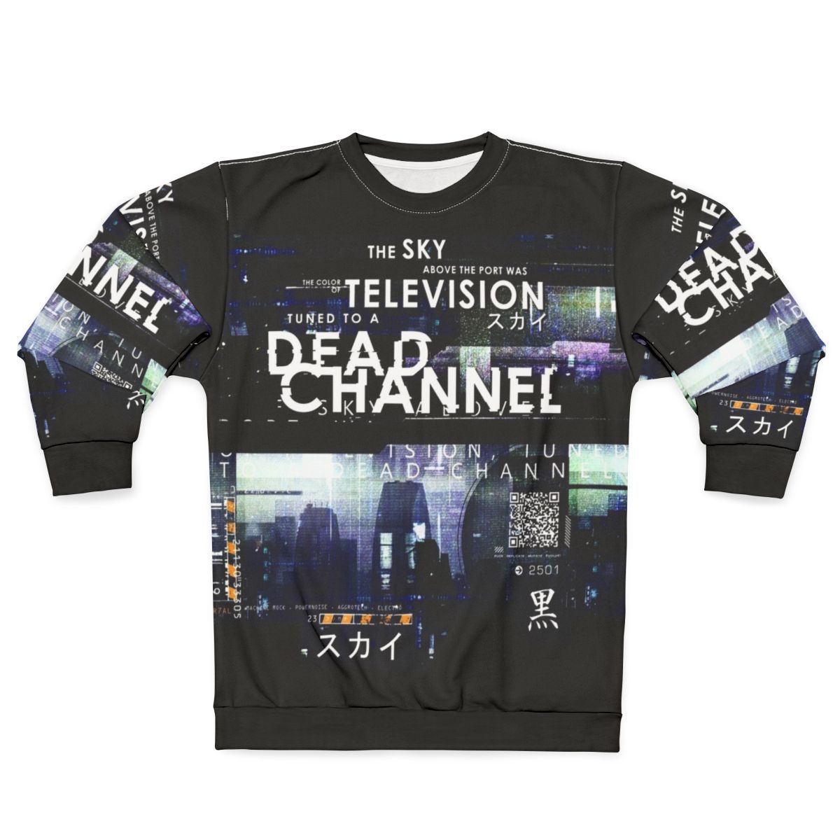 Dead Channel Cyberpunk Sweatshirt with Sci-Fi and Tech Inspired Design