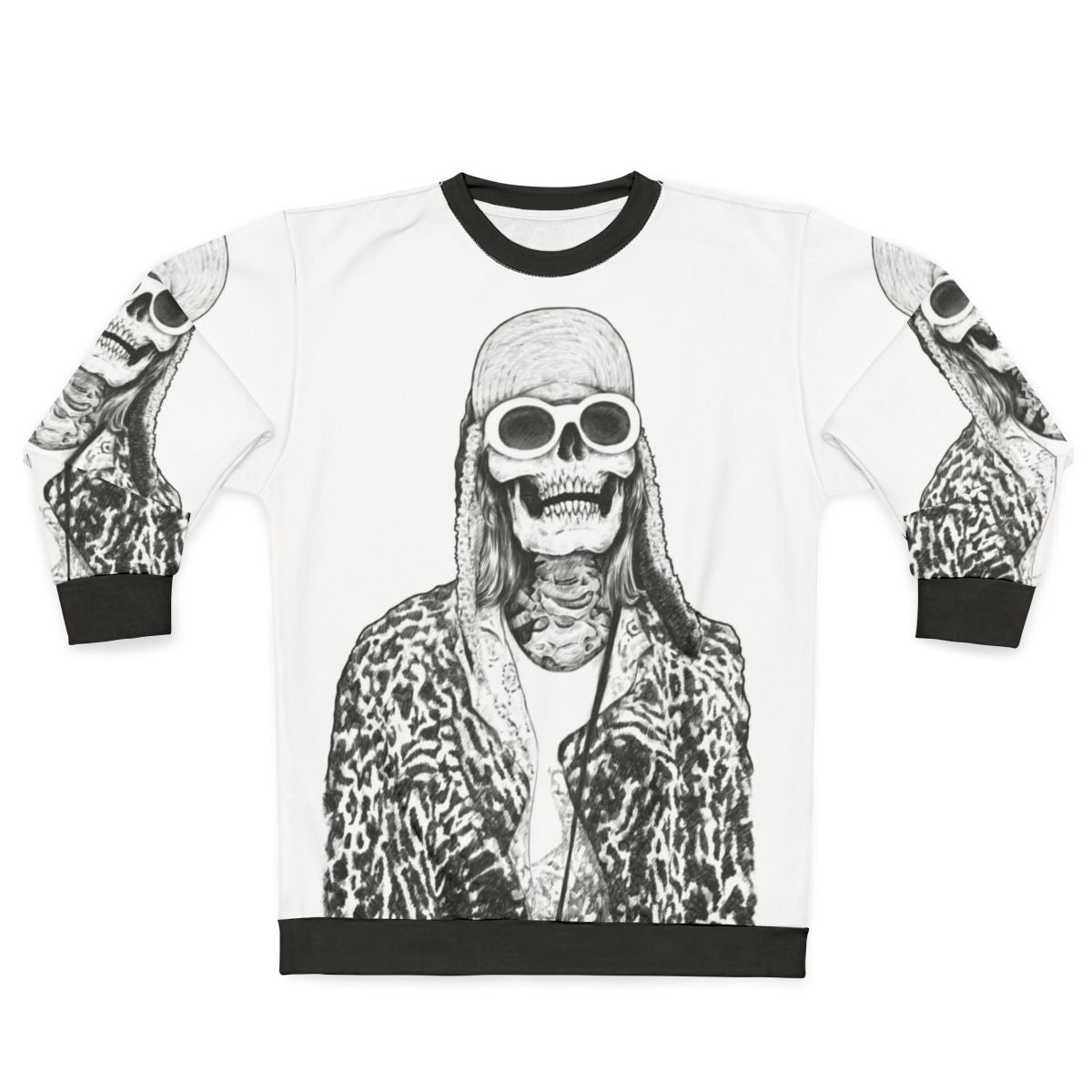 Kurt Cobain Nirvana Grunge Skull Sweatshirt
