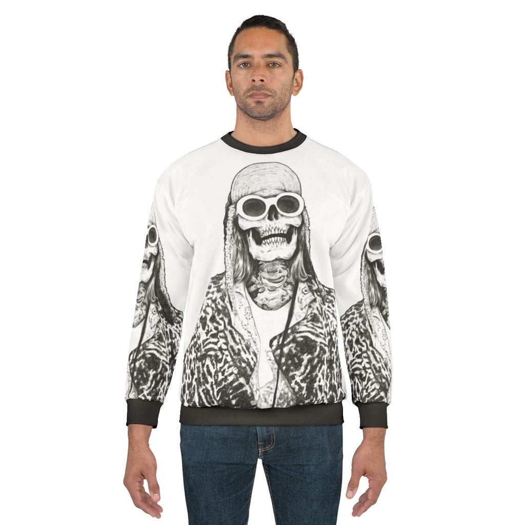 Kurt Cobain Nirvana Grunge Skull Sweatshirt