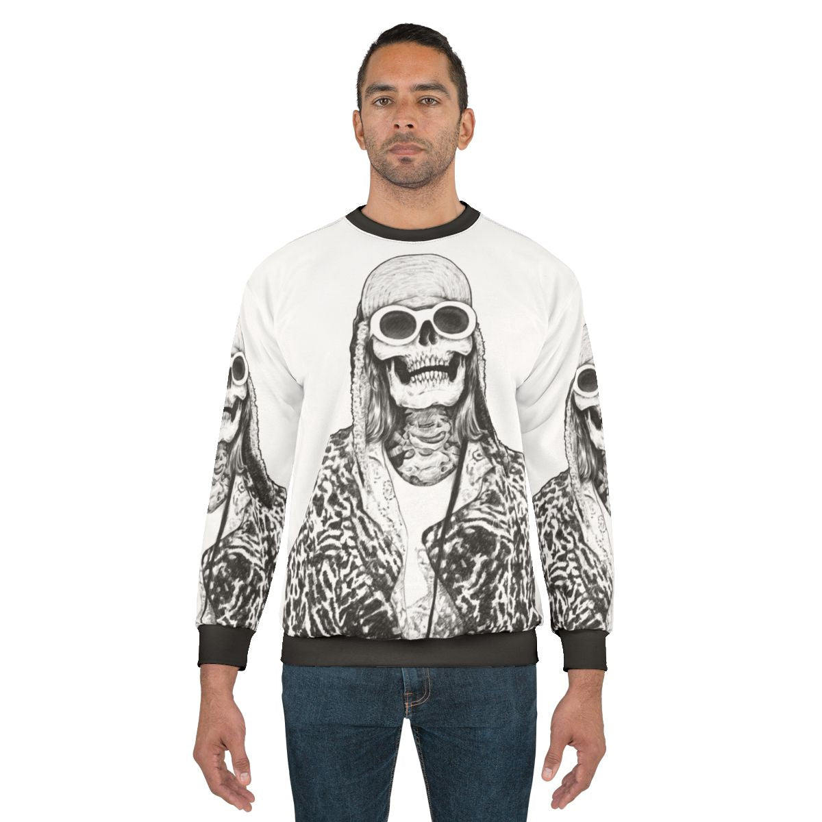 Kurt Cobain Nirvana Grunge Skull Sweatshirt