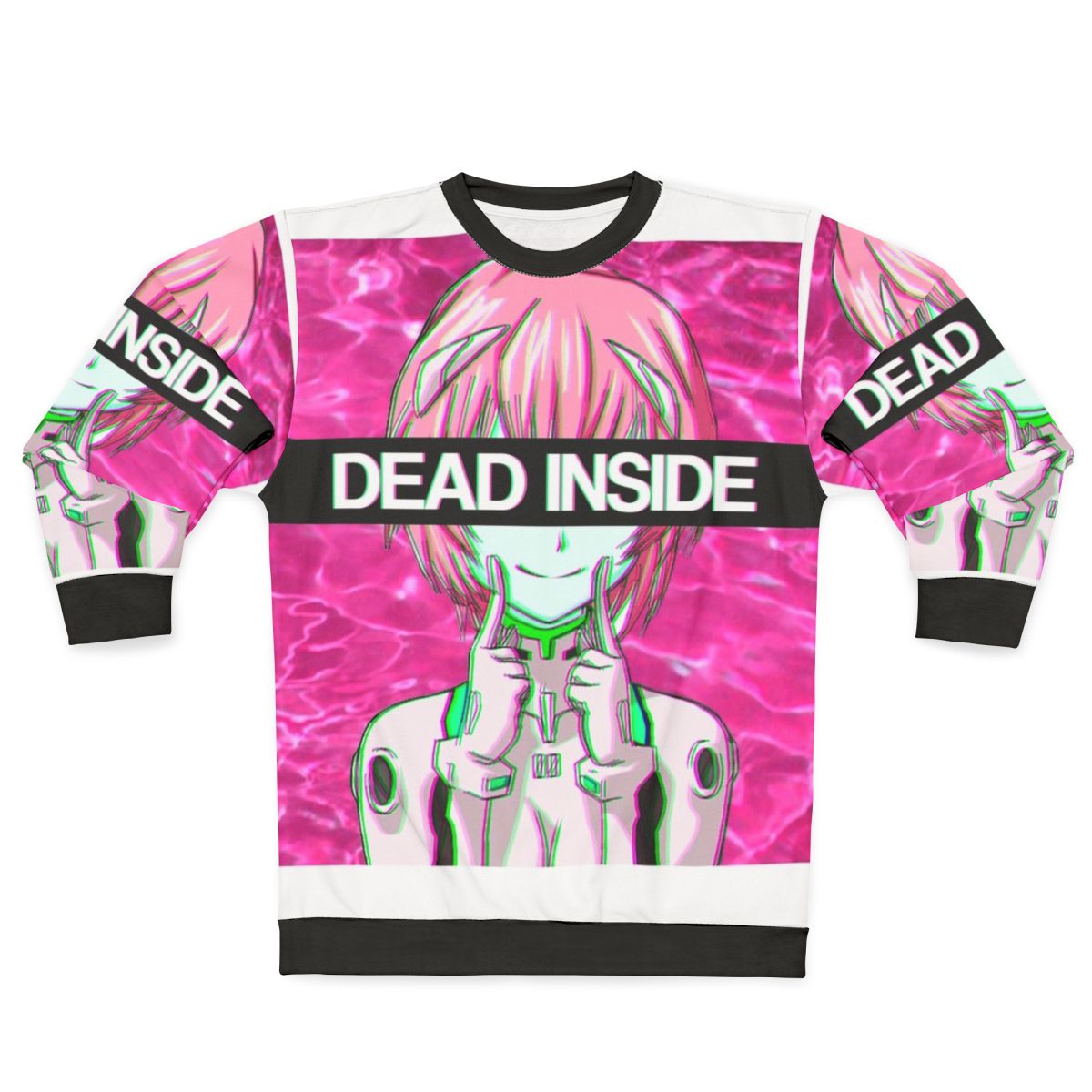 Rei Ayanami "Dead Inside" Vaporwave Aesthetic Sweatshirt