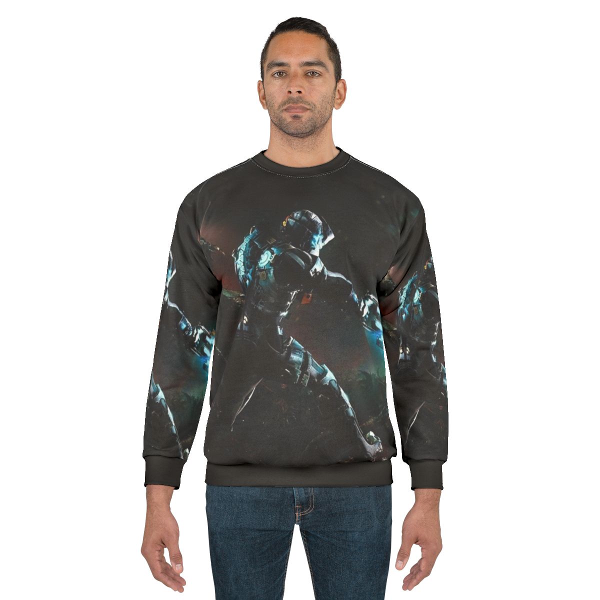 Dead Space Themed Sweatshirt with Iconic Video Game Imagery