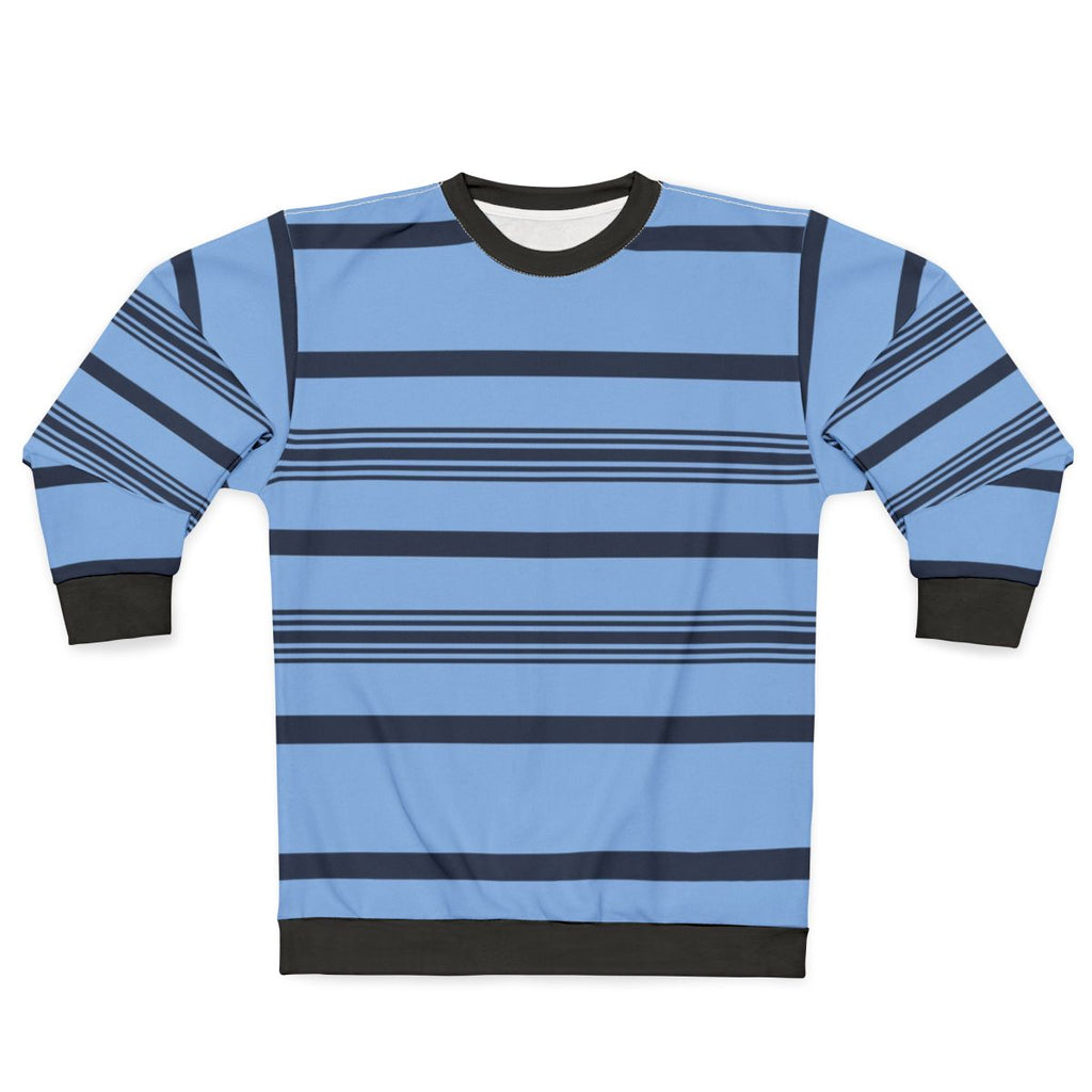 Dear Evan Hansen Blue and White Striped Sweatshirt