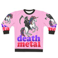 Death metal sweatshirt with grim reaper and scythe