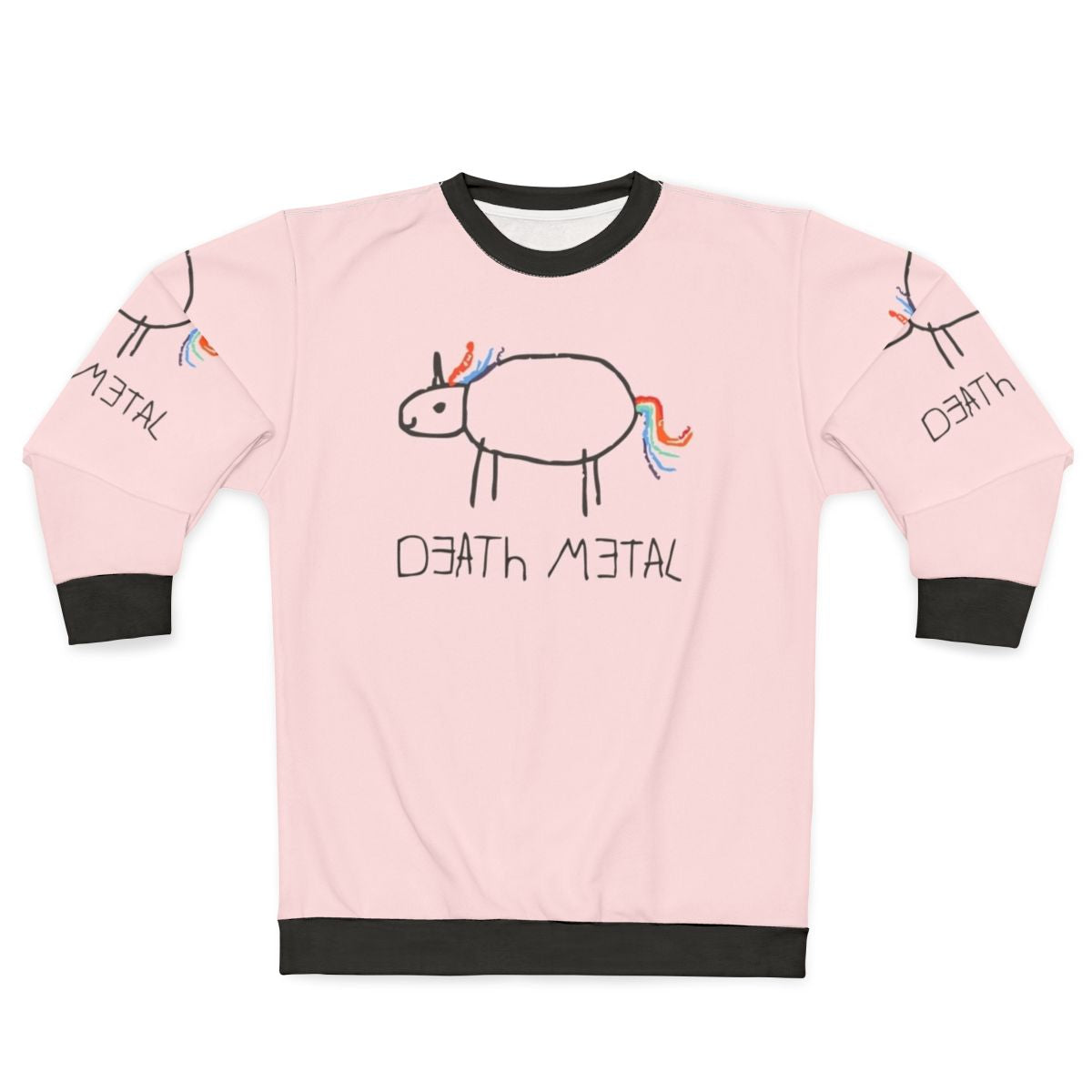 Death Metal Unicorn Crayon Sweatshirt