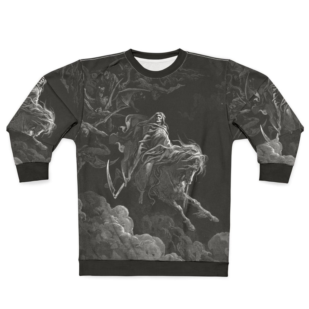 Gustave Dore's 'Death on a Pale Horse' gothic sweatshirt design
