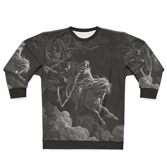 Gustave Dore's 'Death on a Pale Horse' gothic sweatshirt design