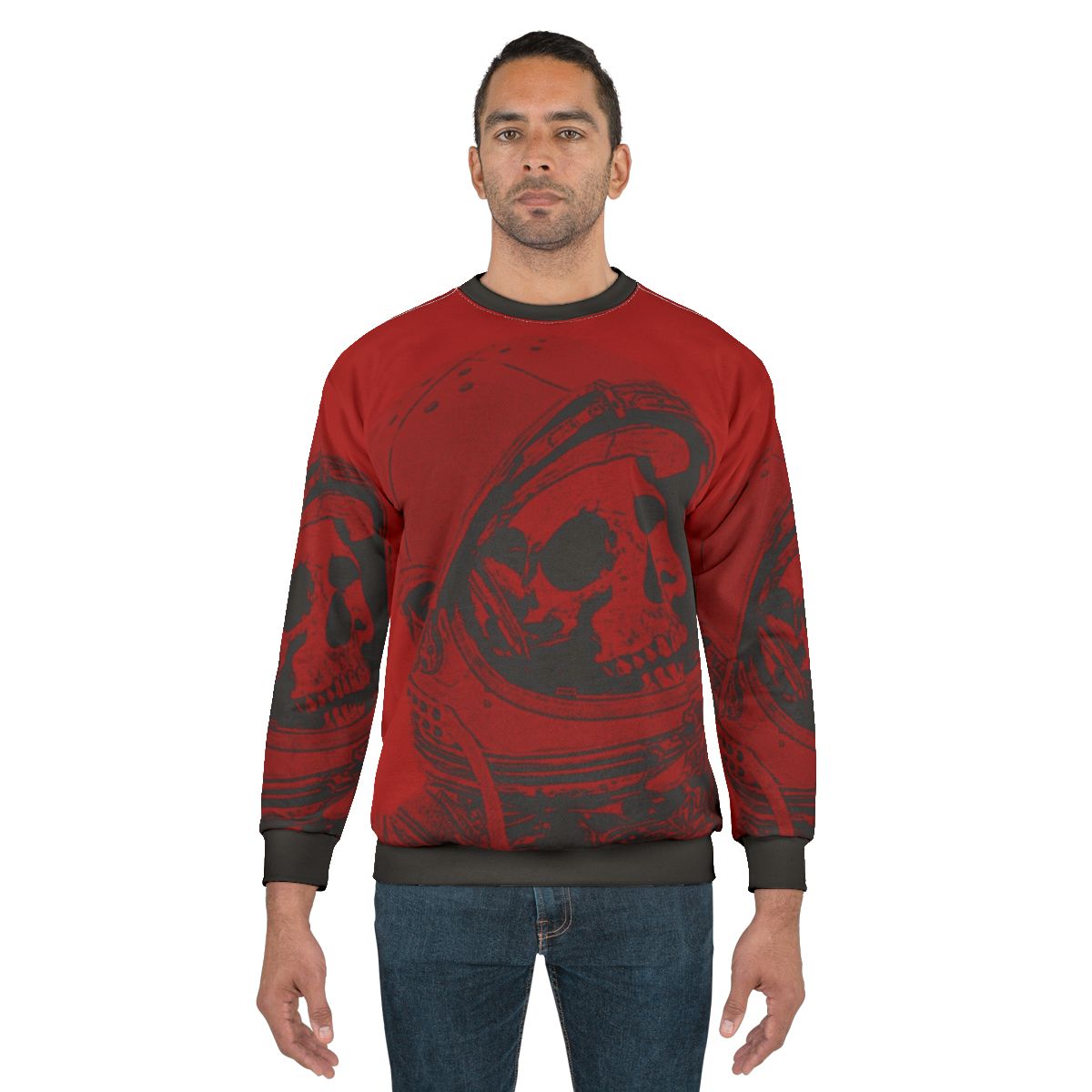 Intergalactic Death on Mars Sweatshirt featuring an astronaut skull