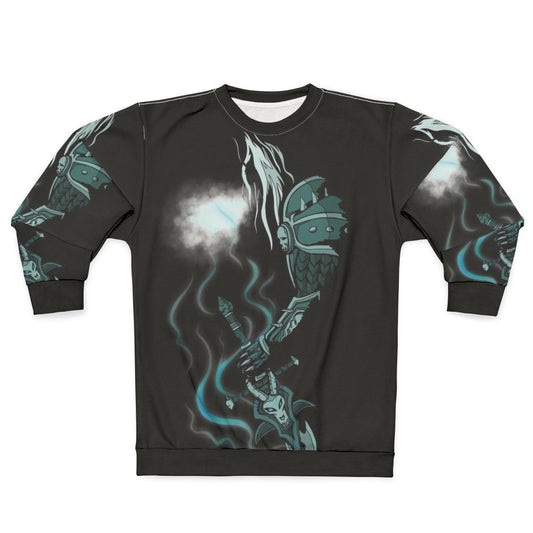 Deathknight Sweatshirt - Lich King Inspired World of Warcraft Frosty Hoodie