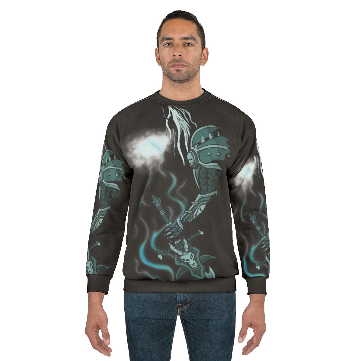 Deathknight Sweatshirt - Lich King Inspired World of Warcraft Frosty Hoodie