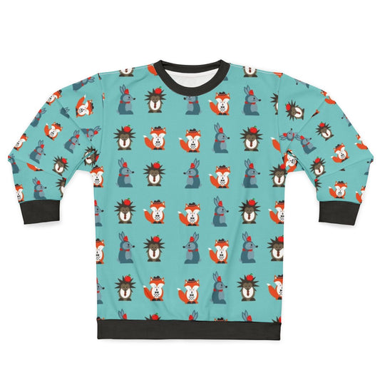 Decorative paper bunker sweatshirt featuring dark animals
