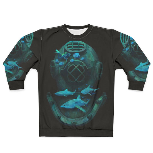 Deep Diving Sweatshirt with Marine Life Design