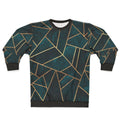 Geometric teal stone sweatshirt