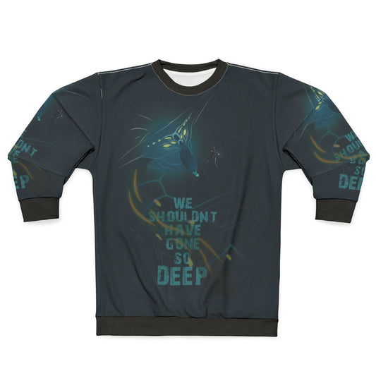 Subnautica Leviathan Sweatshirt featuring a deep sea monster