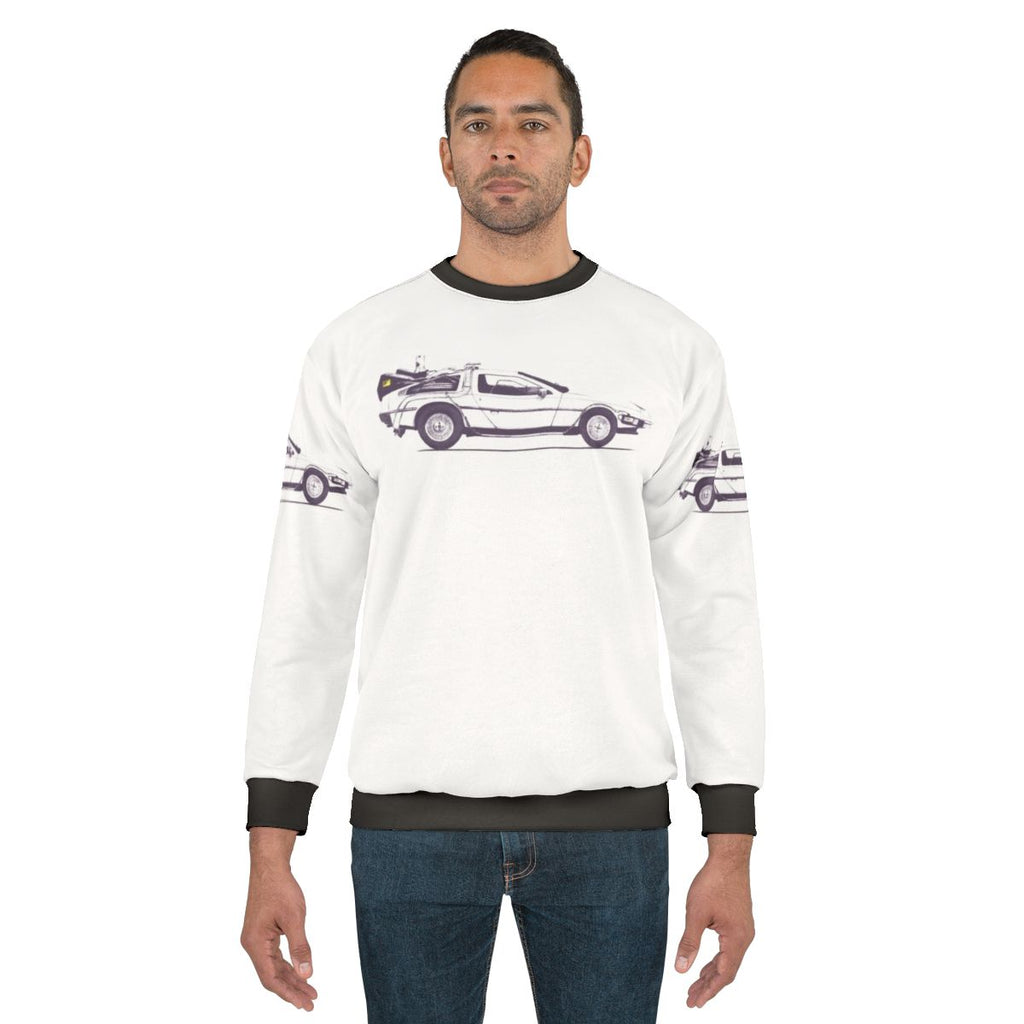 Delorean Sweatshirt - Embracing the Vintage Back to the Future Movie Magic