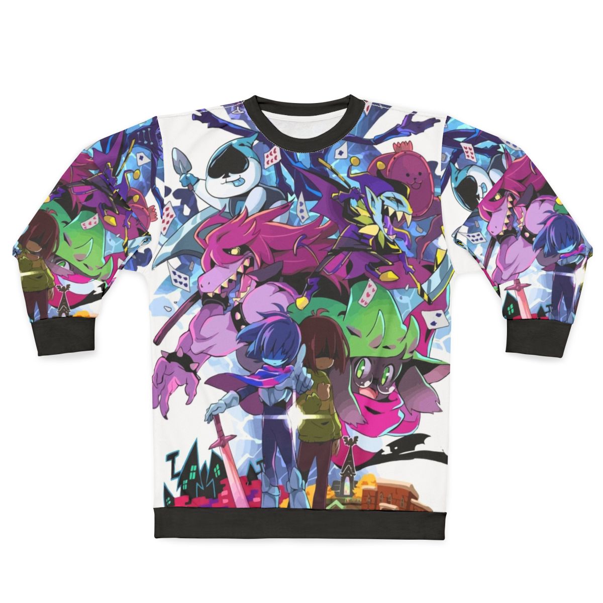Deltarune Adventure Sweatshirt with minimalist character designs