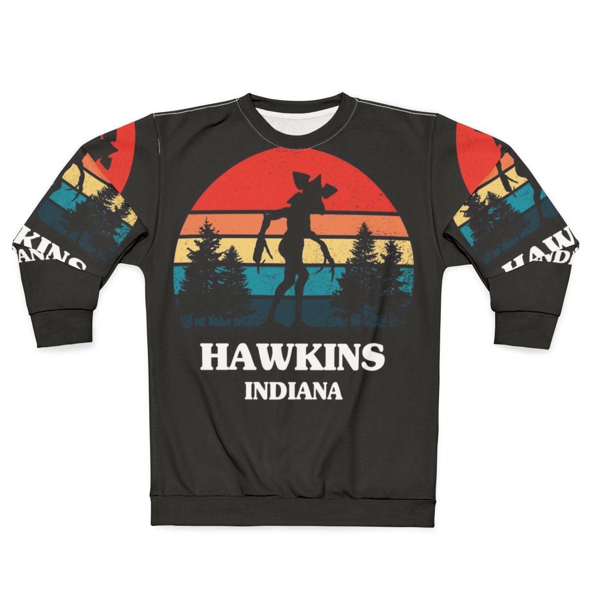 Demogorgon Hawkins Sweatshirt - Stranger Things Inspired 80s Horror Apparel