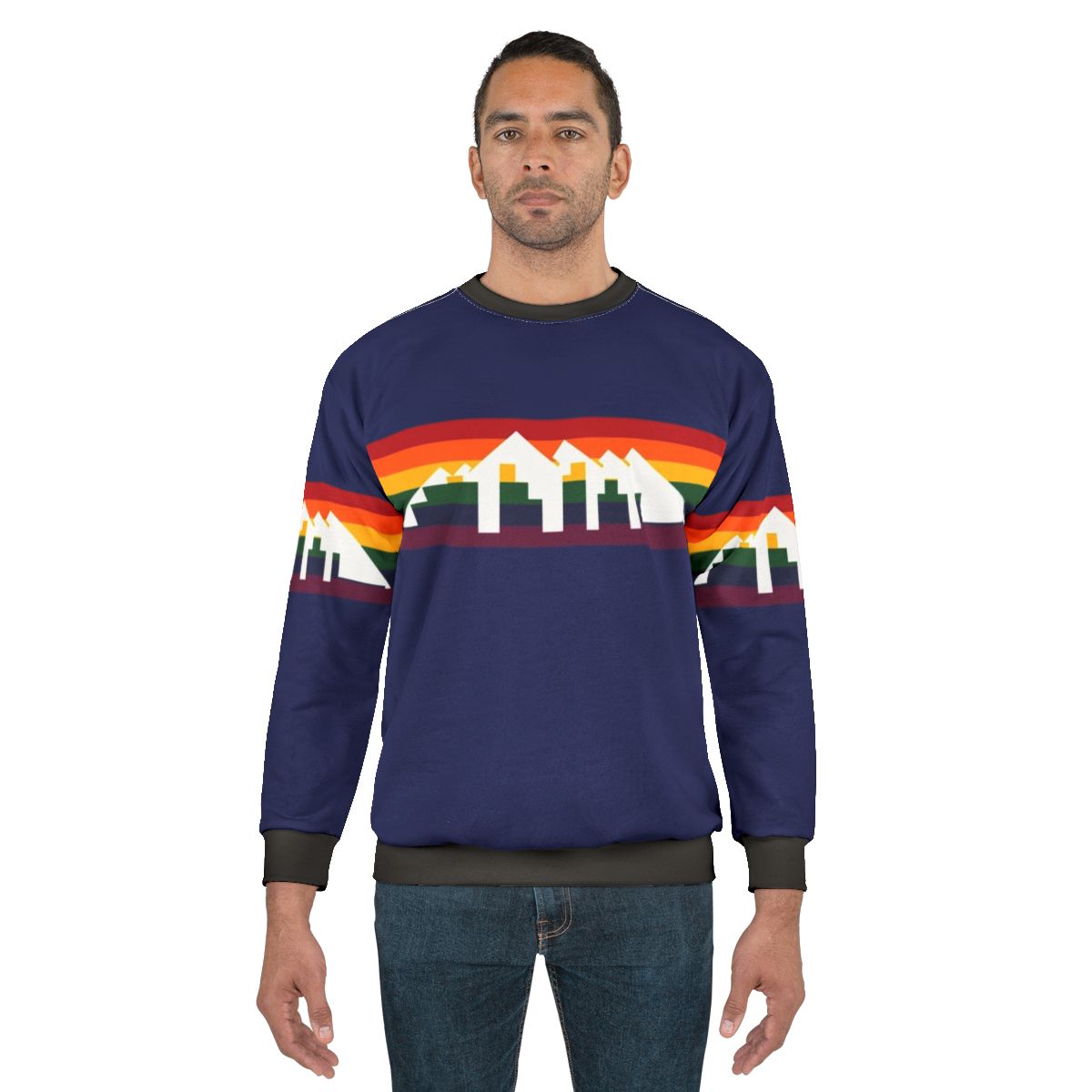 Denver Basketball City Sweatshirt with Basketball Design