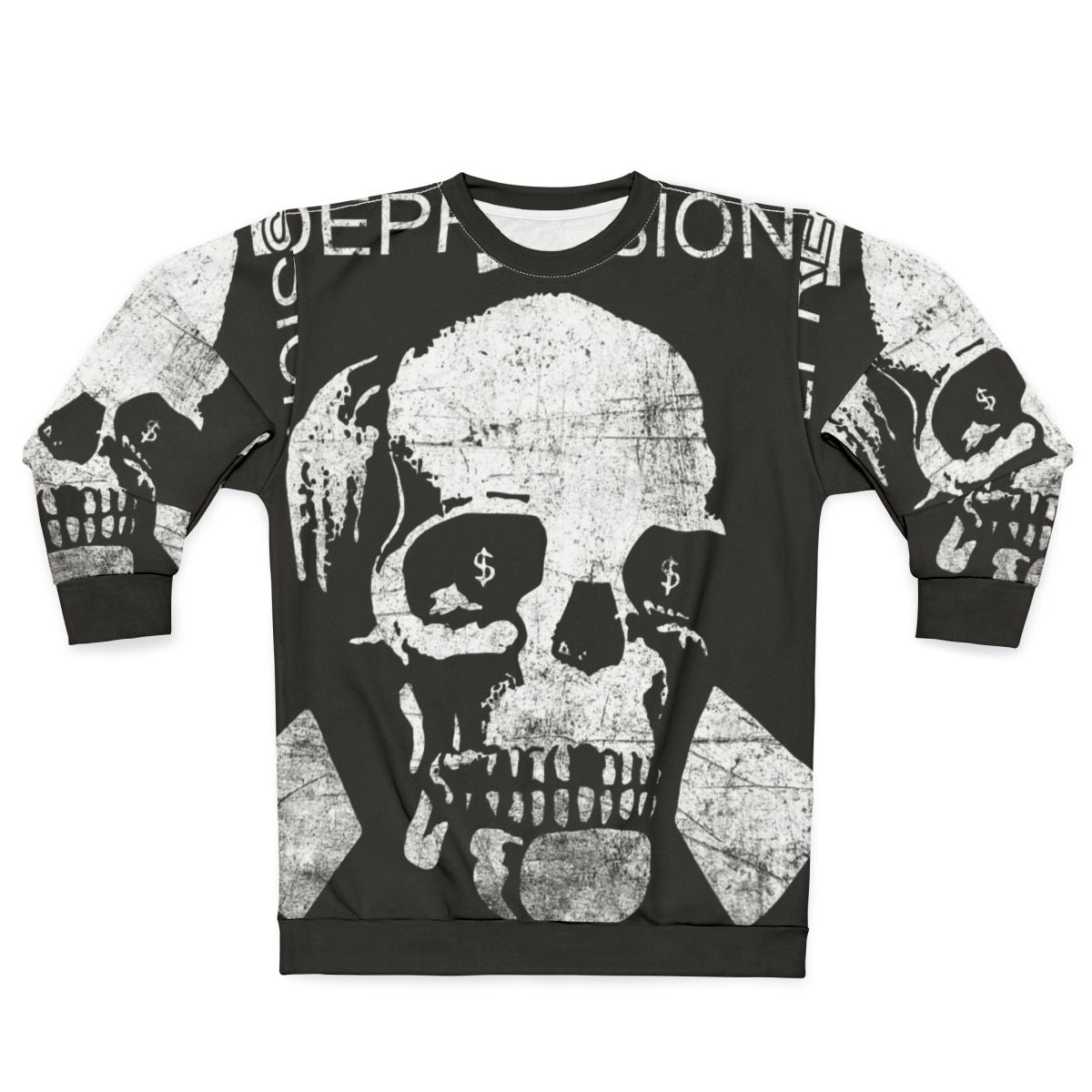 Depression Awareness Sweatshirt with Hardcore Punk Graphic