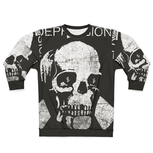 Depression Awareness Sweatshirt with Hardcore Punk Graphic