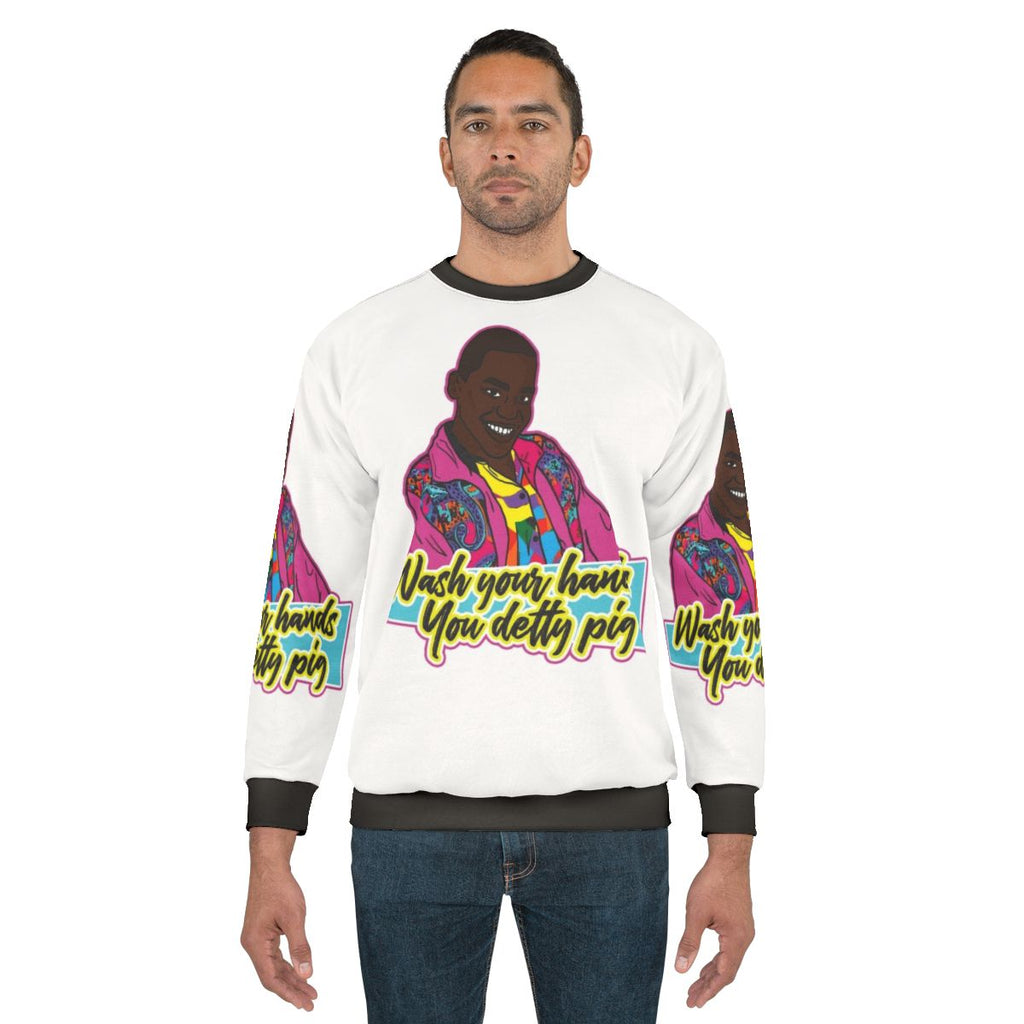 Detty Pig Sweatshirt featuring the character Eric Effiong from the Netflix TV series Sex Education