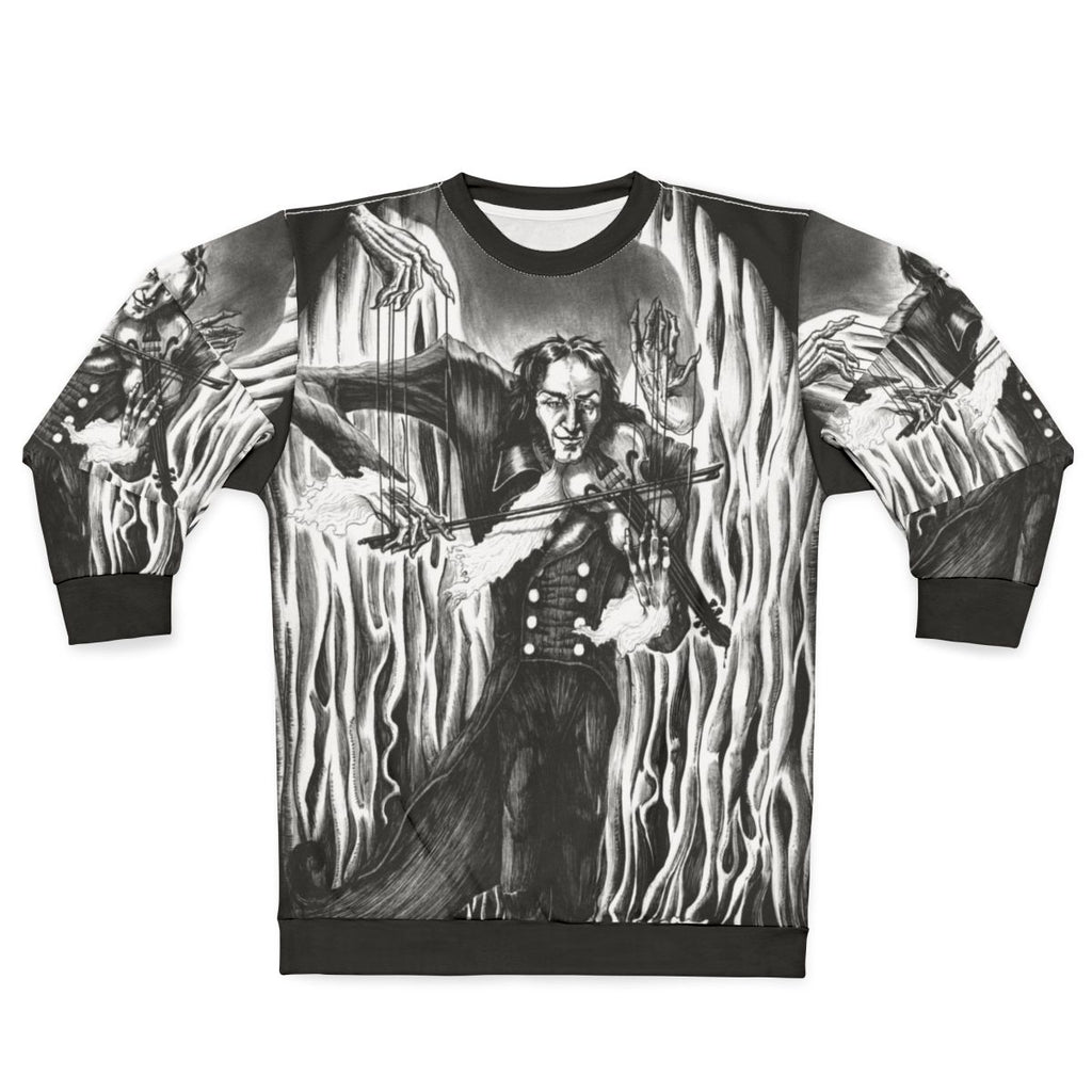 Devil's Violist Niccolo Paganini Musician Violin Dark Sweatshirt