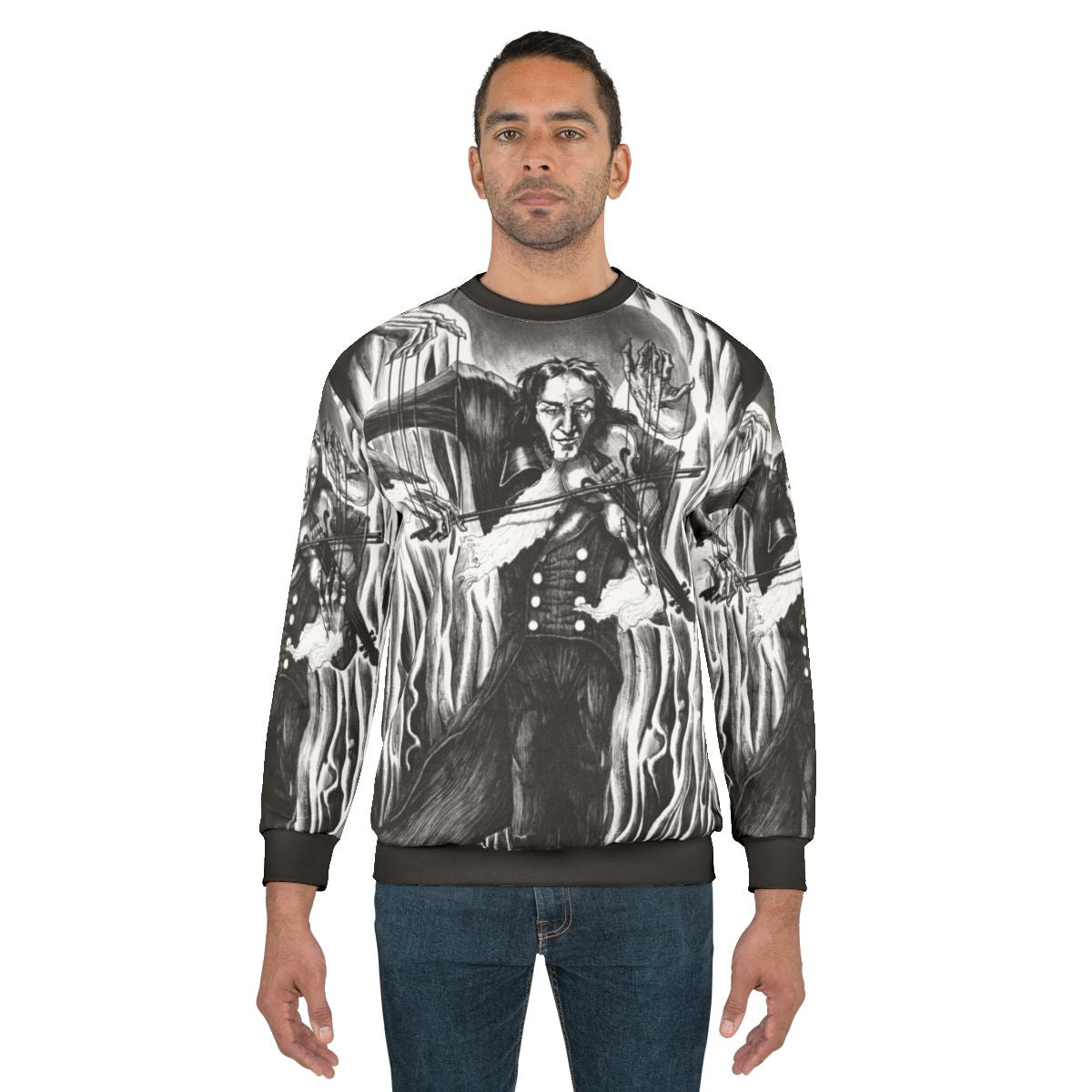 Devil's Violist Niccolo Paganini Musician Violin Dark Sweatshirt