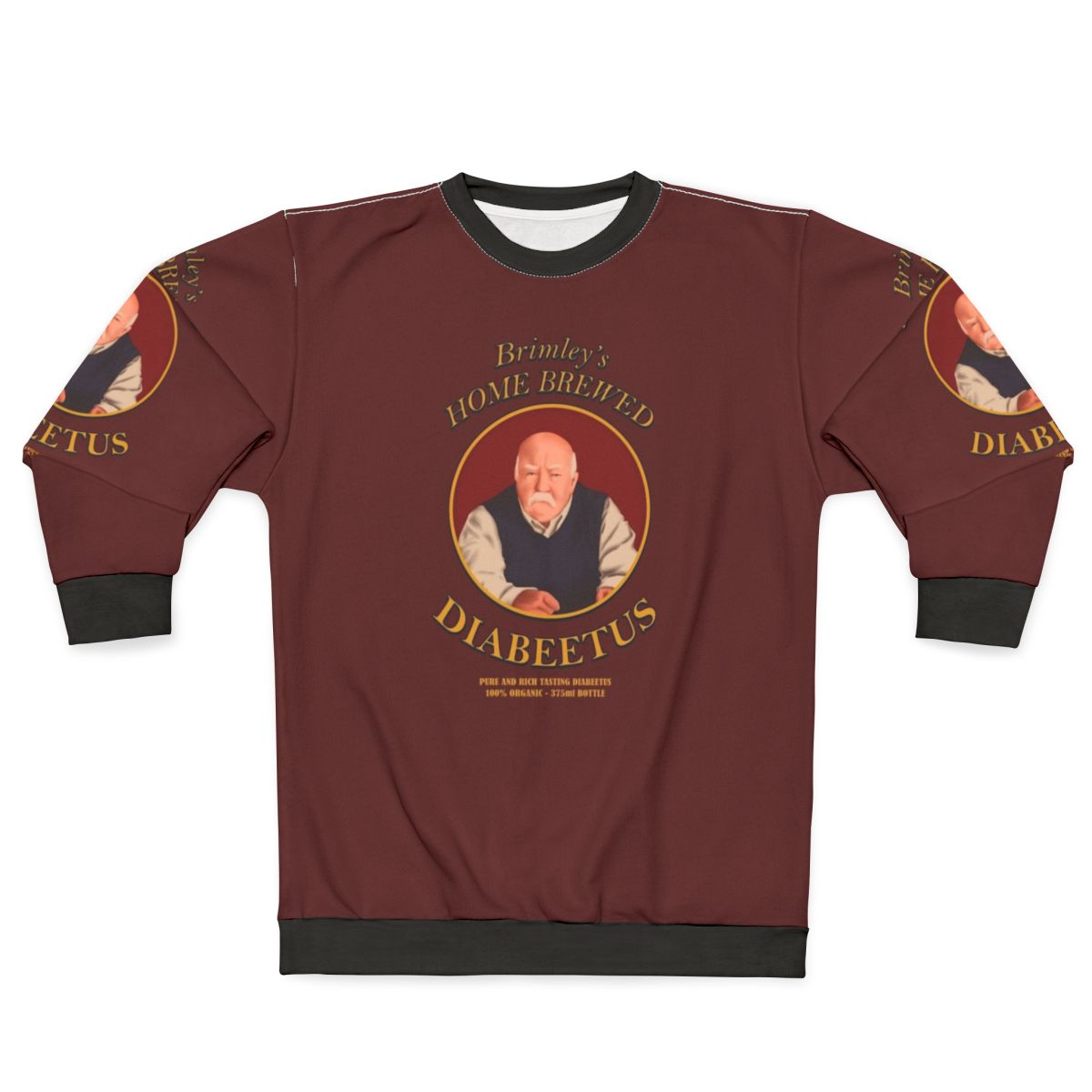 Diabeetus Retro Sweatshirt with Wilfred Brimley Design