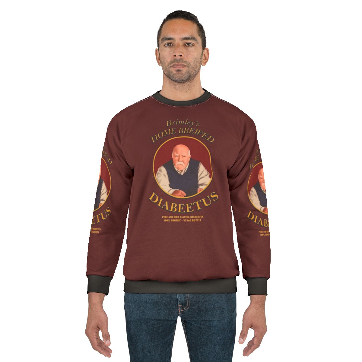 Diabeetus Retro Sweatshirt with Wilfred Brimley Design
