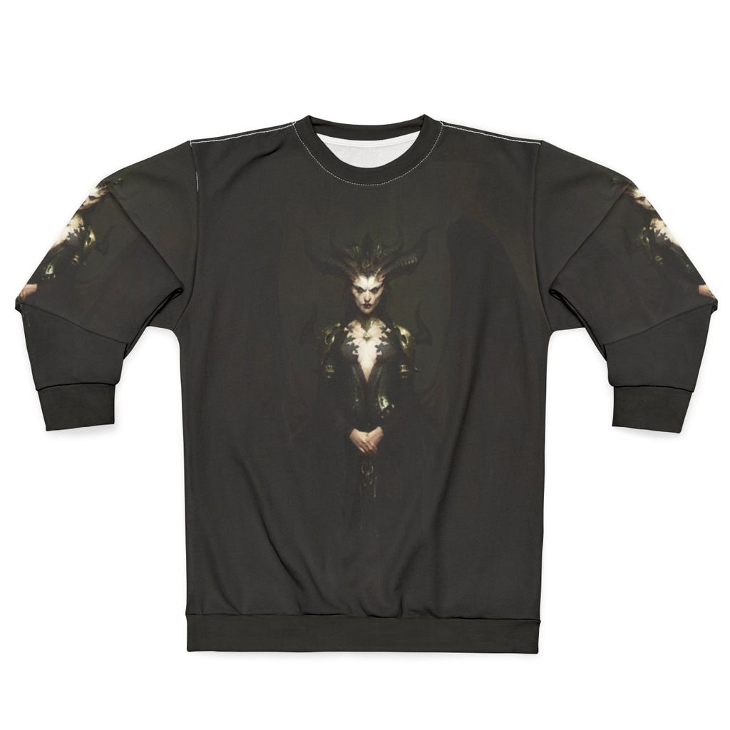 Diablo 4 Booooom Sweatshirt featuring Lilith from Diablo 4