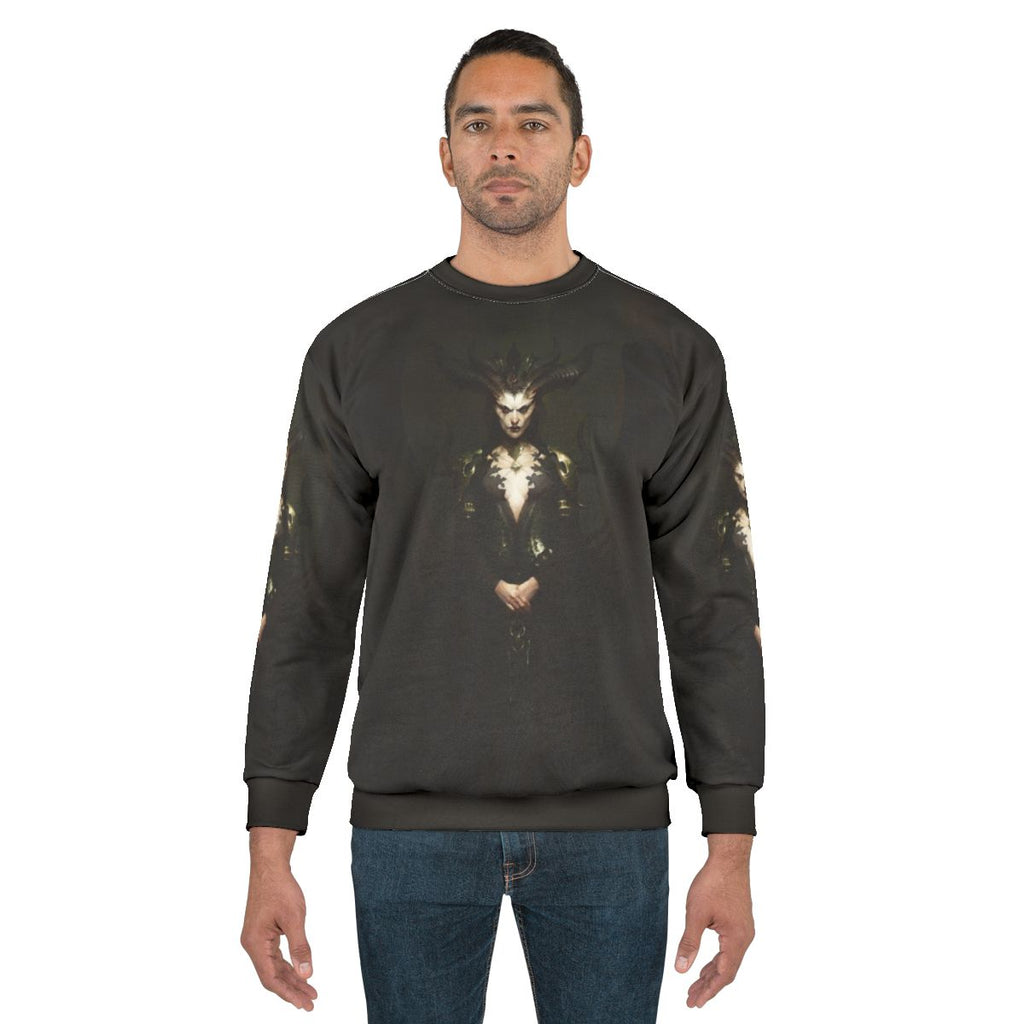 Diablo 4 Booooom Sweatshirt featuring Lilith from Diablo 4