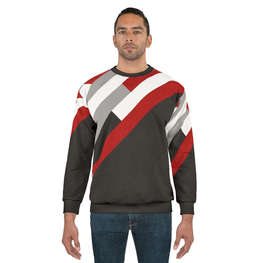Diagonal stripes geometric pattern modern minimalist sweatshirt