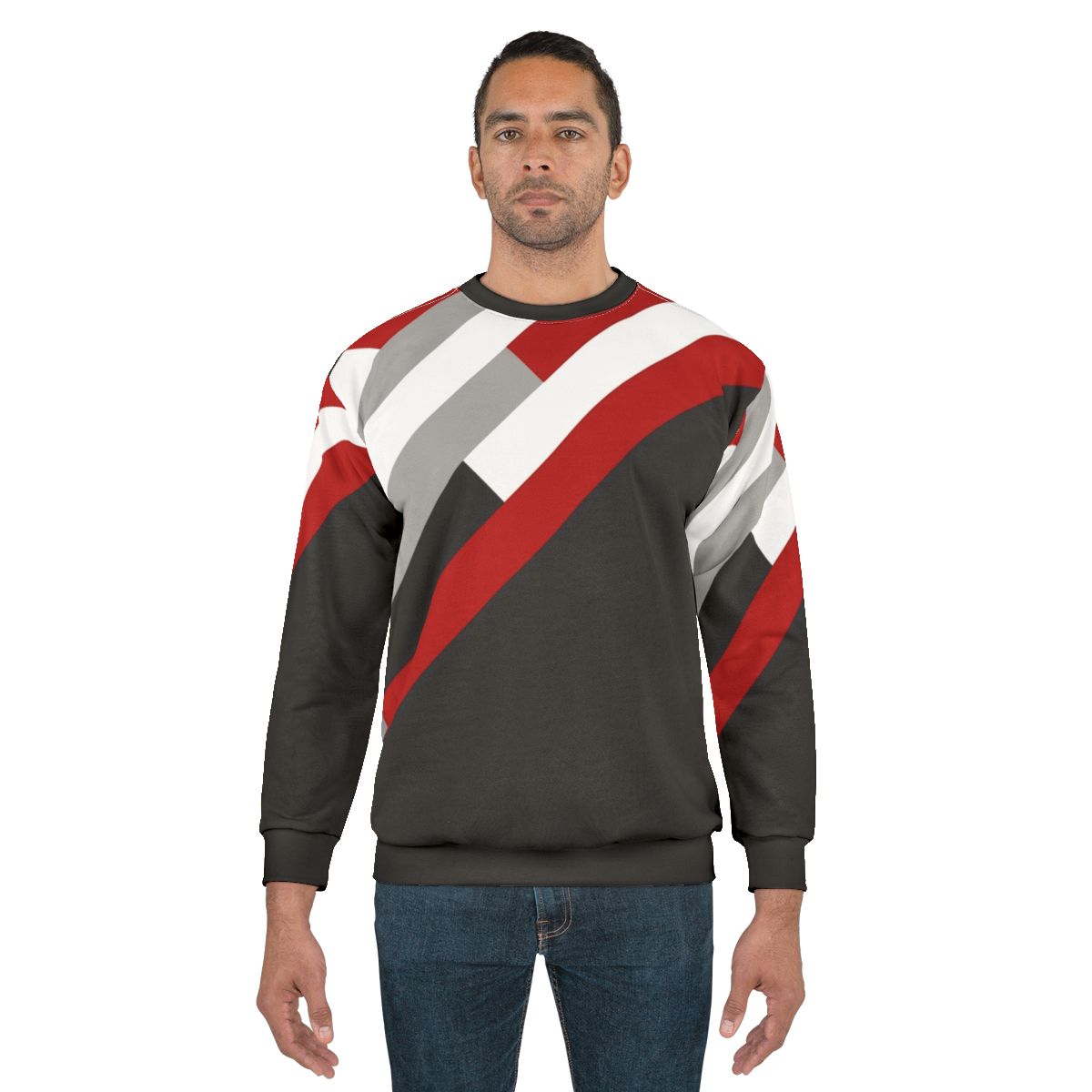 Diagonal stripes geometric pattern modern minimalist sweatshirt